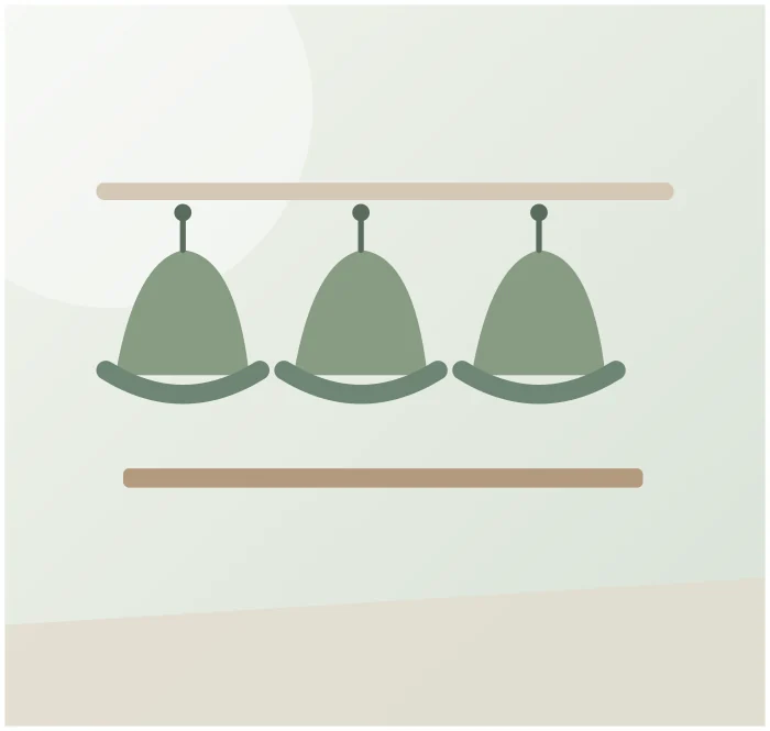 Illustrative concept showing how this kind of product may be used; not an authentic photo of Durmmur Wall-Mounted Hat Racks — 2-Pack, Black
