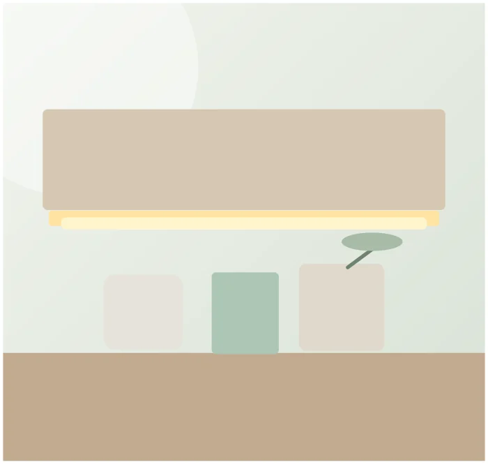 Illustrative concept showing how this kind of product may be used; not an authentic photo of MCGOR Under-Cabinet Motion-Sensor Lights — 2-Pack, 10 in